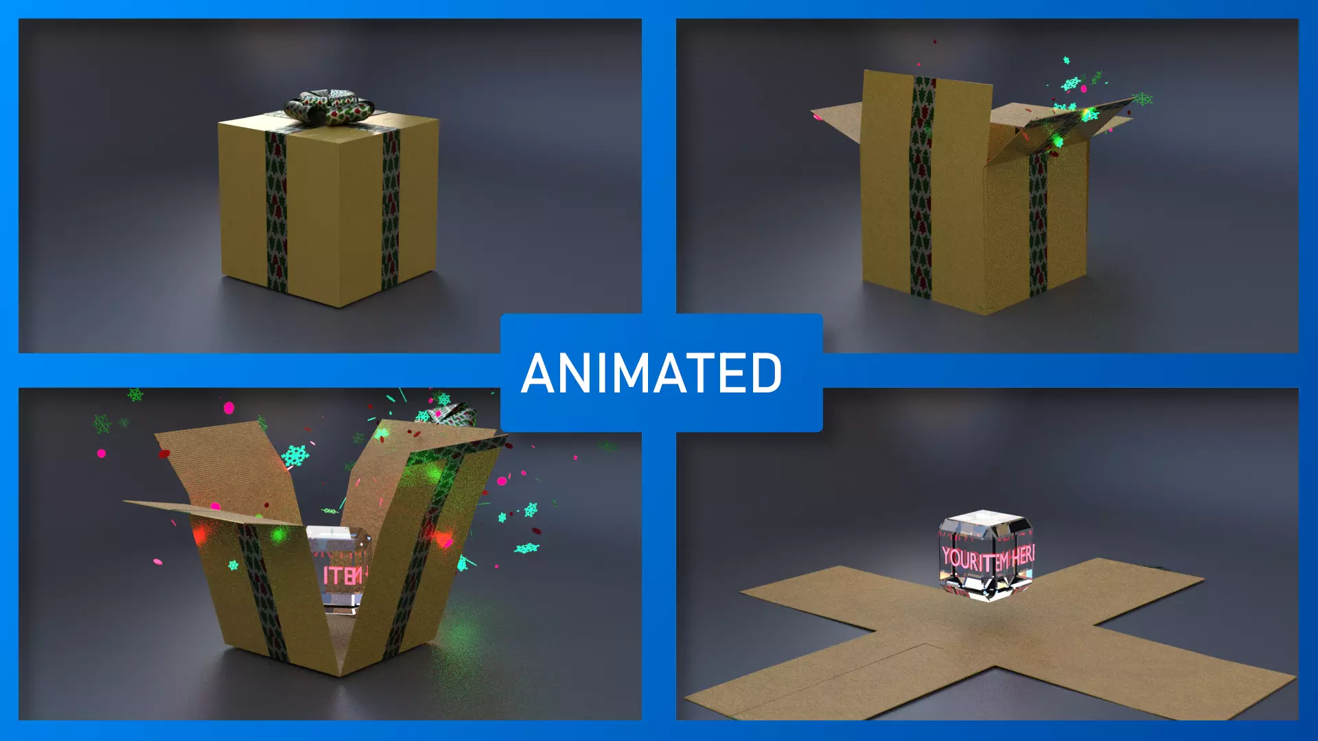 Animated Opening Present 3D model_0