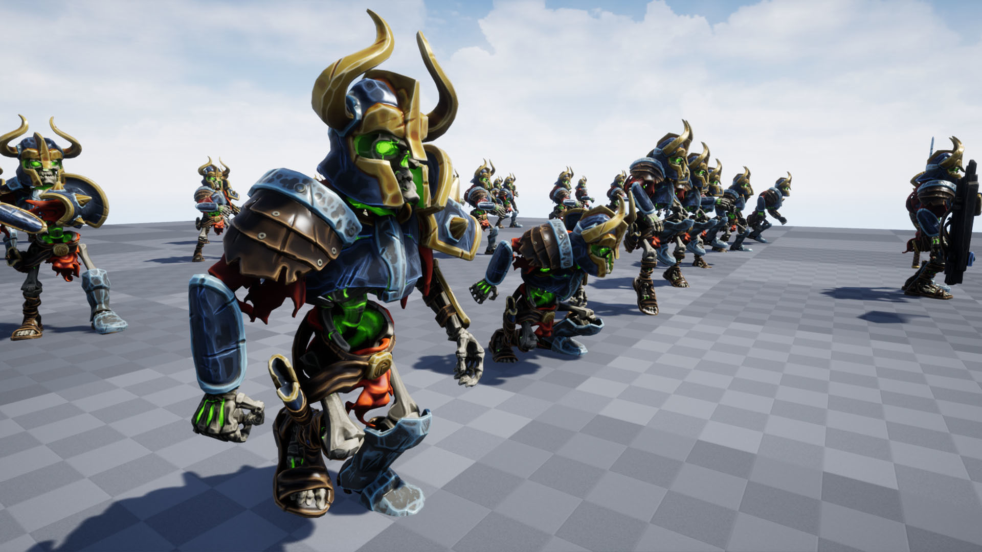 Animated Game Ready King Warrior Skeleton Character  Low-poly 3D model_21