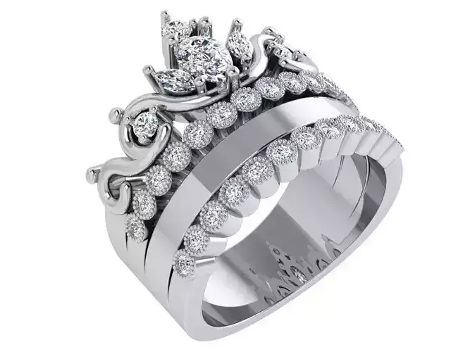 Royal Ring With Diamonds 4447