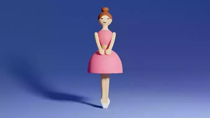 Wooden Doll - Ballerina Dancer