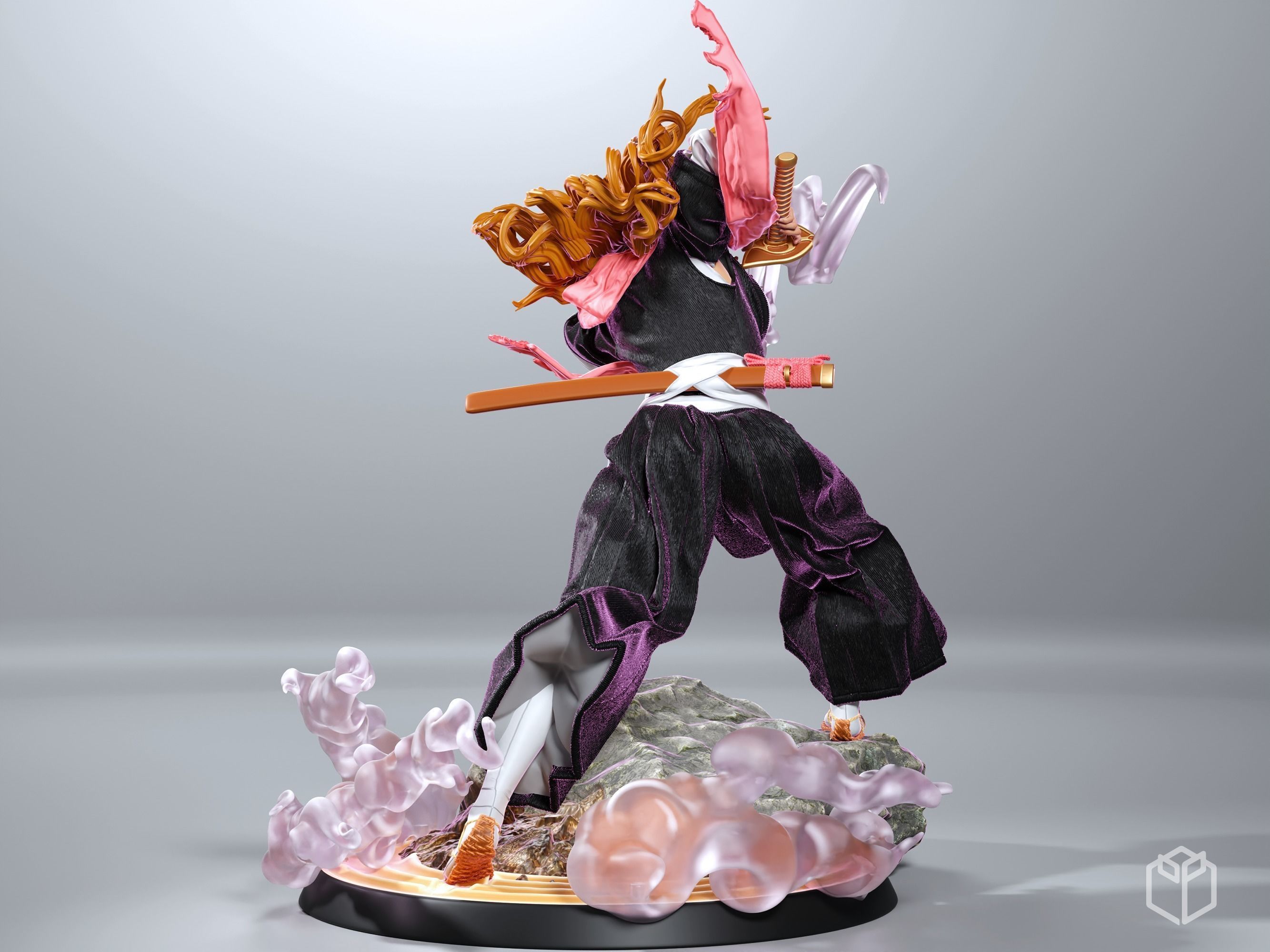 Bleach Rangiku Figurine Statue Hollowed Supported 3D Printable 3D print model_7