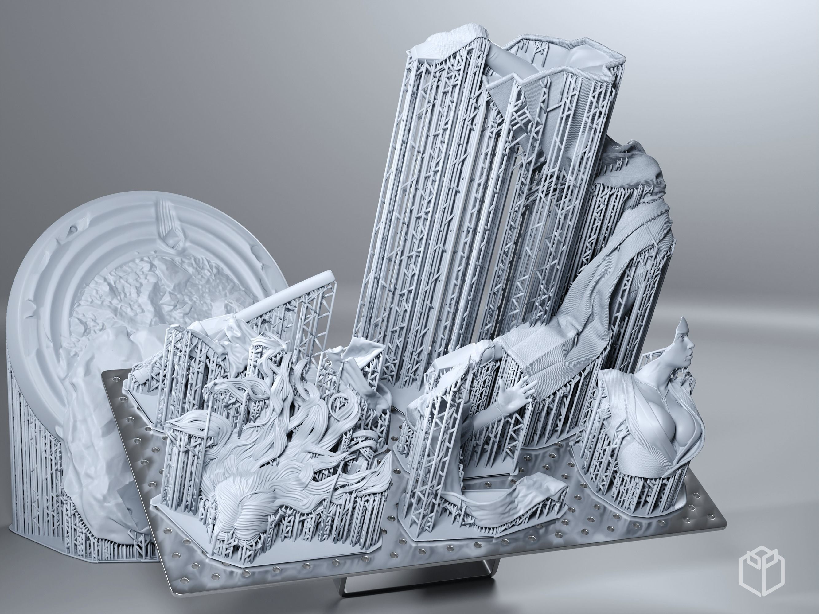 Bleach Rangiku Figurine Statue Hollowed Supported 3D Printable 3D print model_2