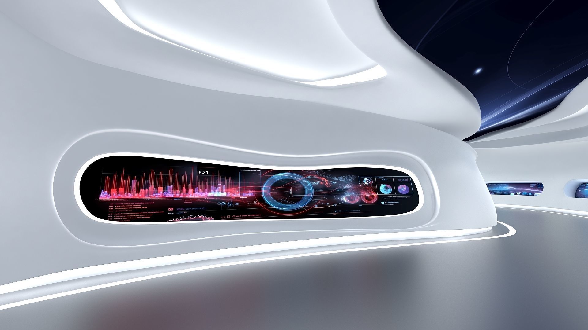 A futuristic exhibition hall 3D model_7