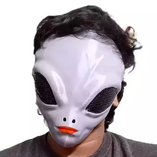 Alien mask for Halloween fun and wall art