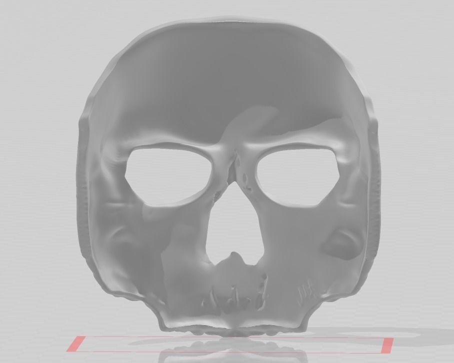 Ghost Mask Reality stl file with 3 option pins-normal-lastik pin 3D print model_2