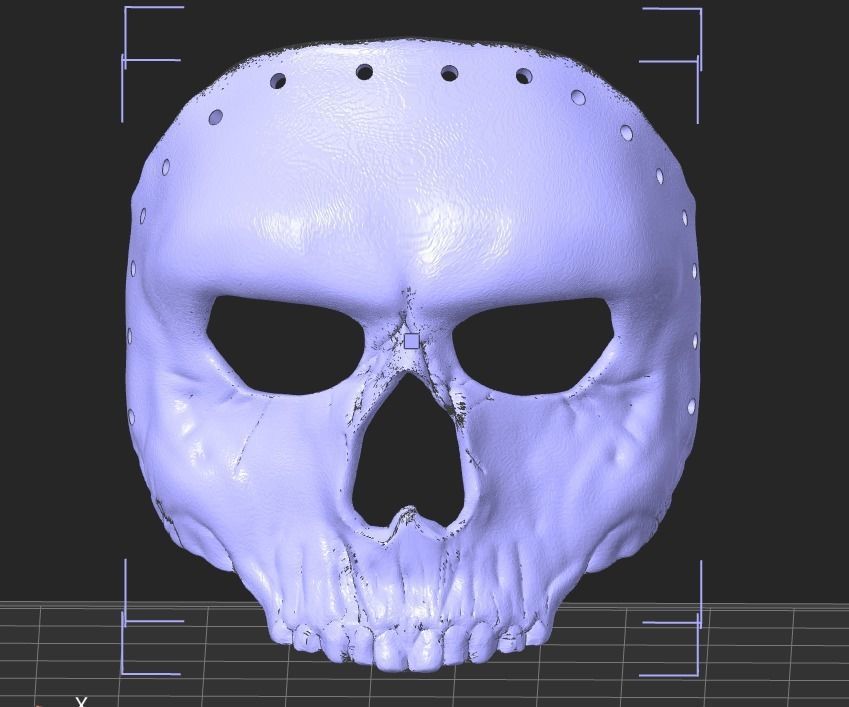 Ghost Mask Reality stl file with 3 option pins-normal-lastik pin 3D print model_3