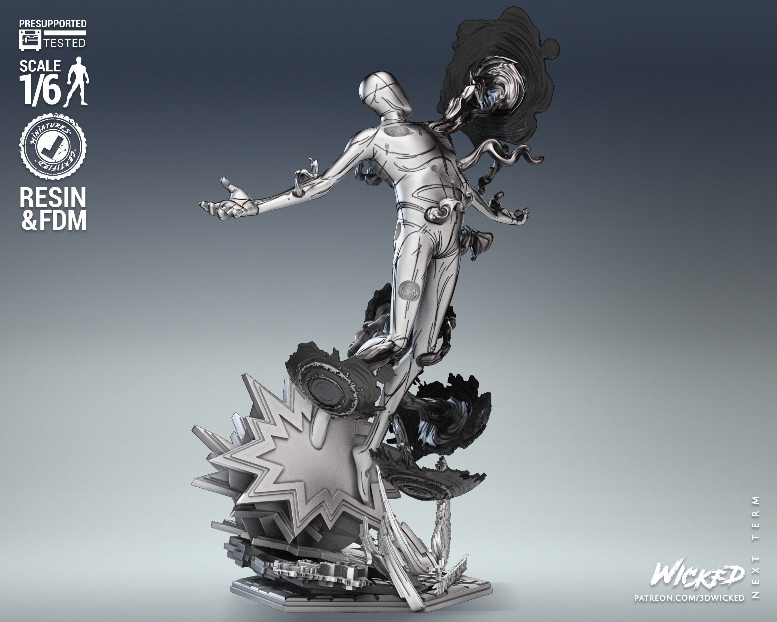 Wicked Marvel The Spot Sculpture Tested for 3D printing 3D print model_3
