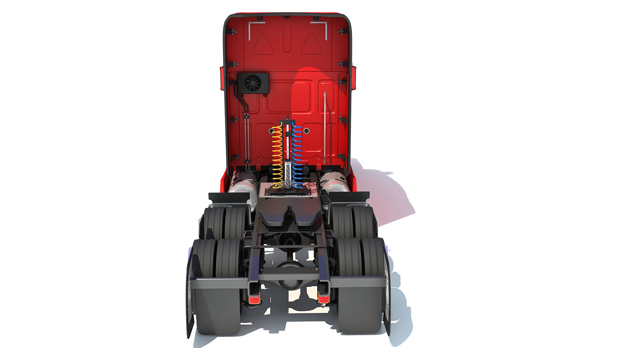 Generic Semi Truck 3D model_4