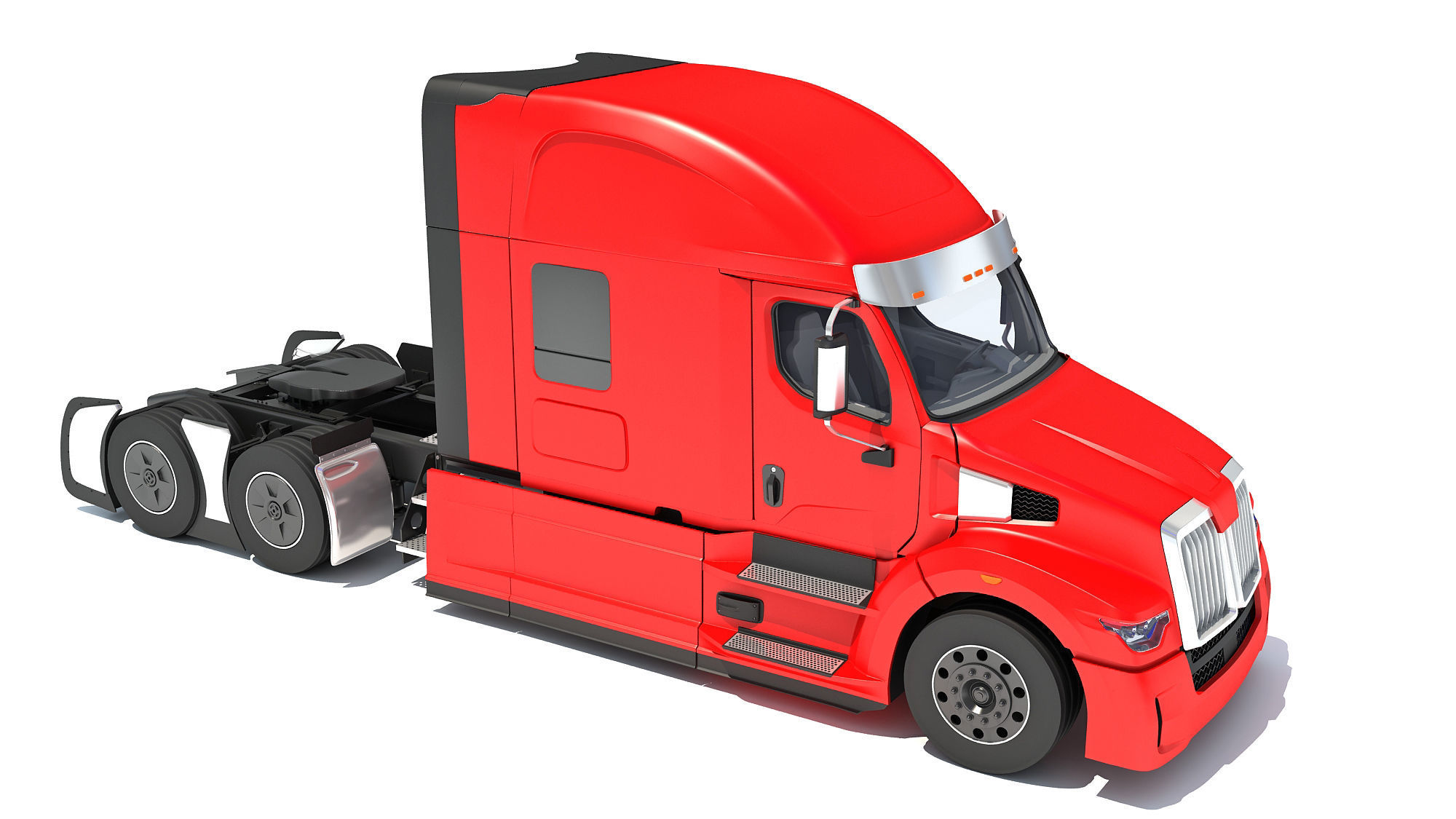 Generic Semi Truck 3D model_8