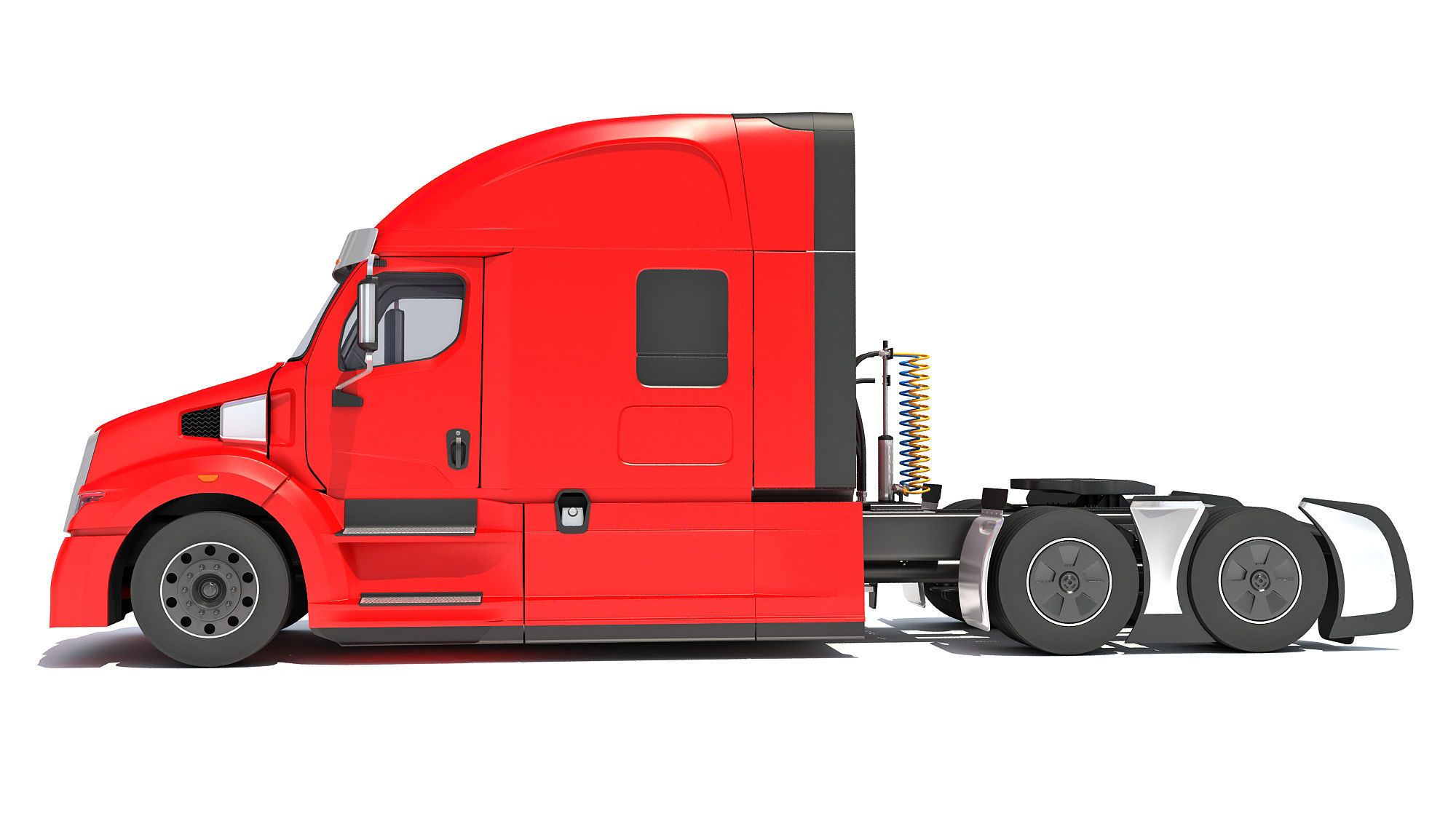 Generic Semi Truck 3D model_1