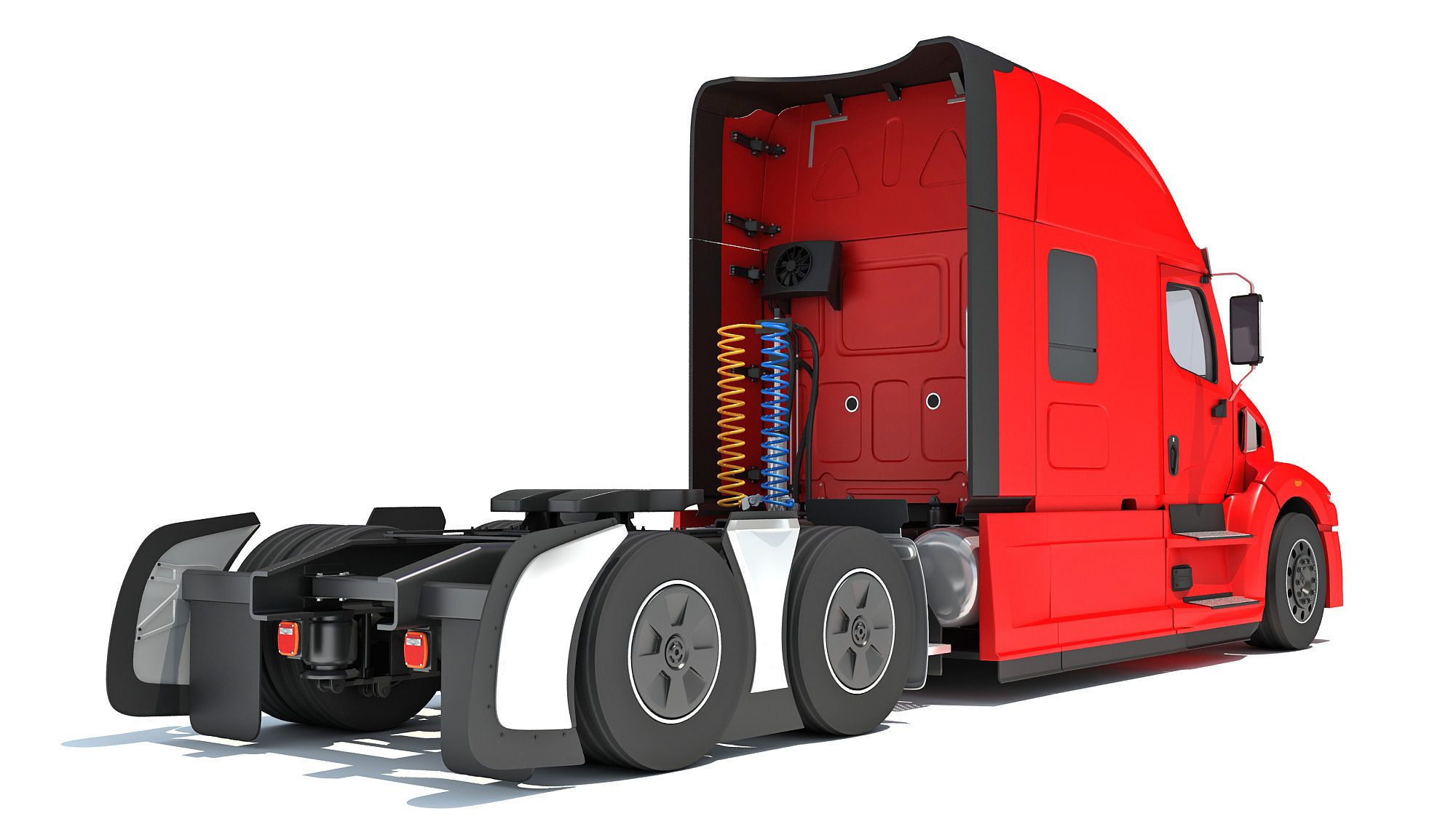 Generic Semi Truck 3D model_5