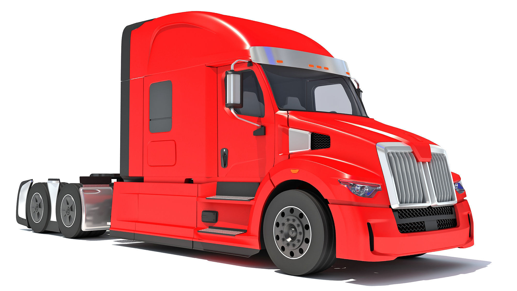 Generic Semi Truck 3D model_9