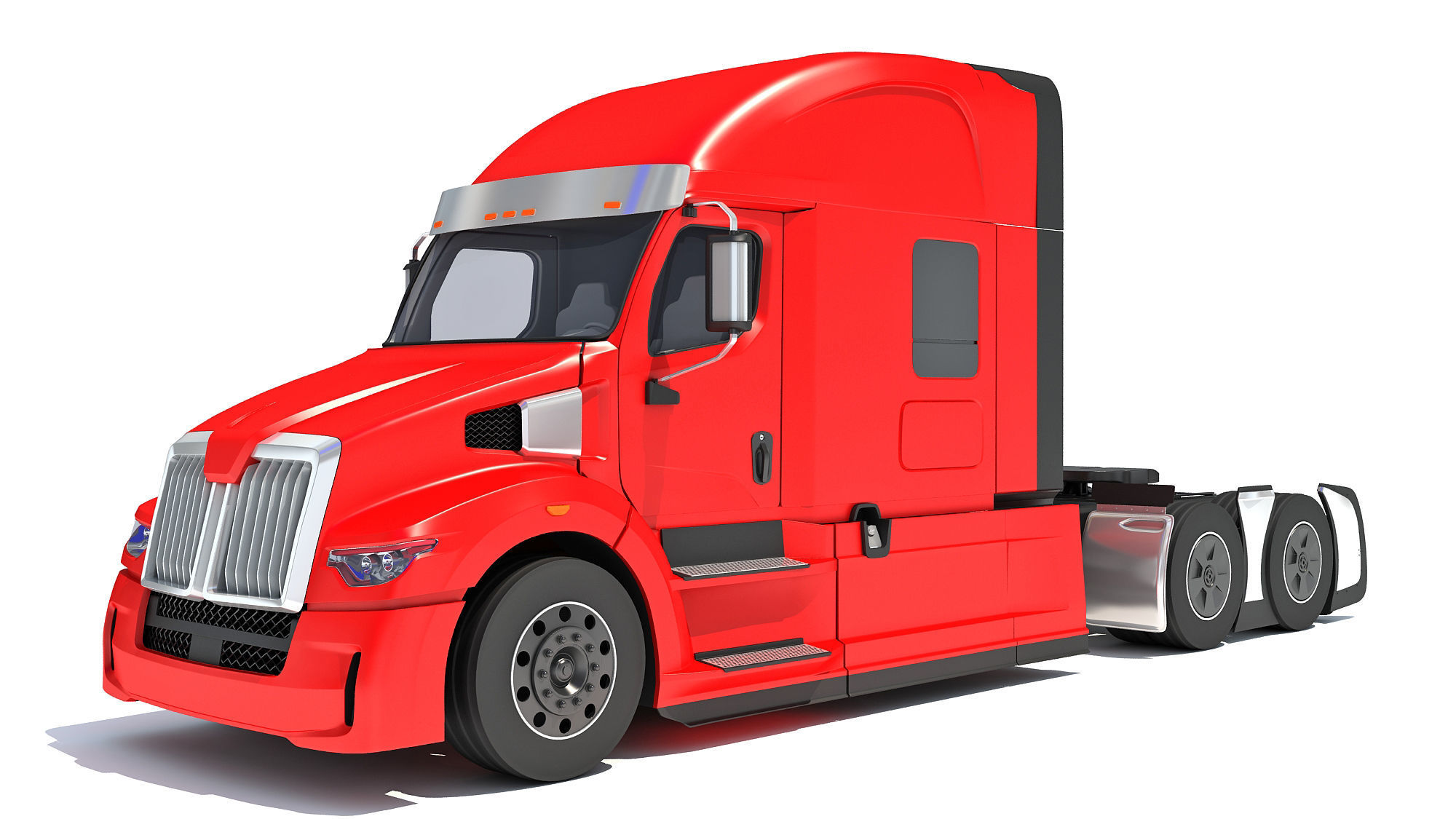 Generic Semi Truck 3D model_7