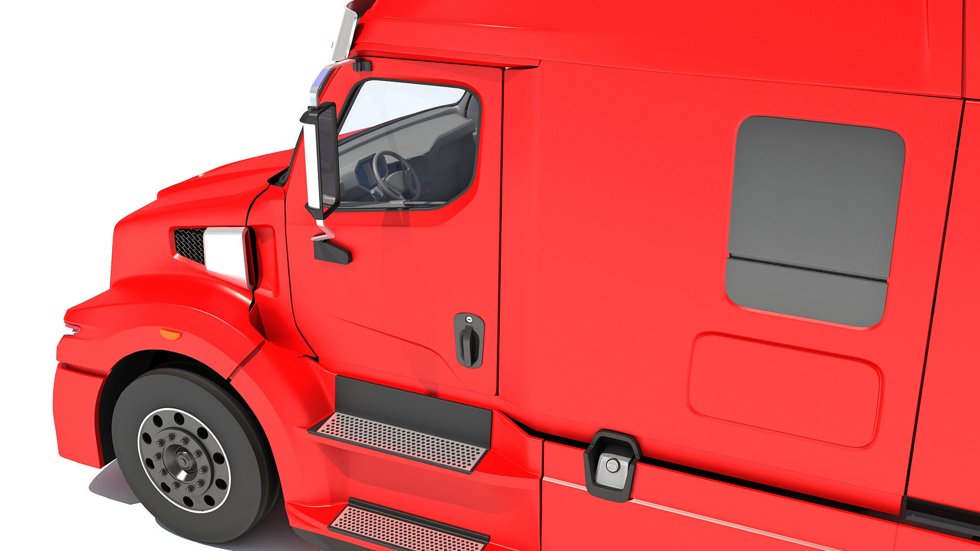 Generic Semi Truck 3D model_12