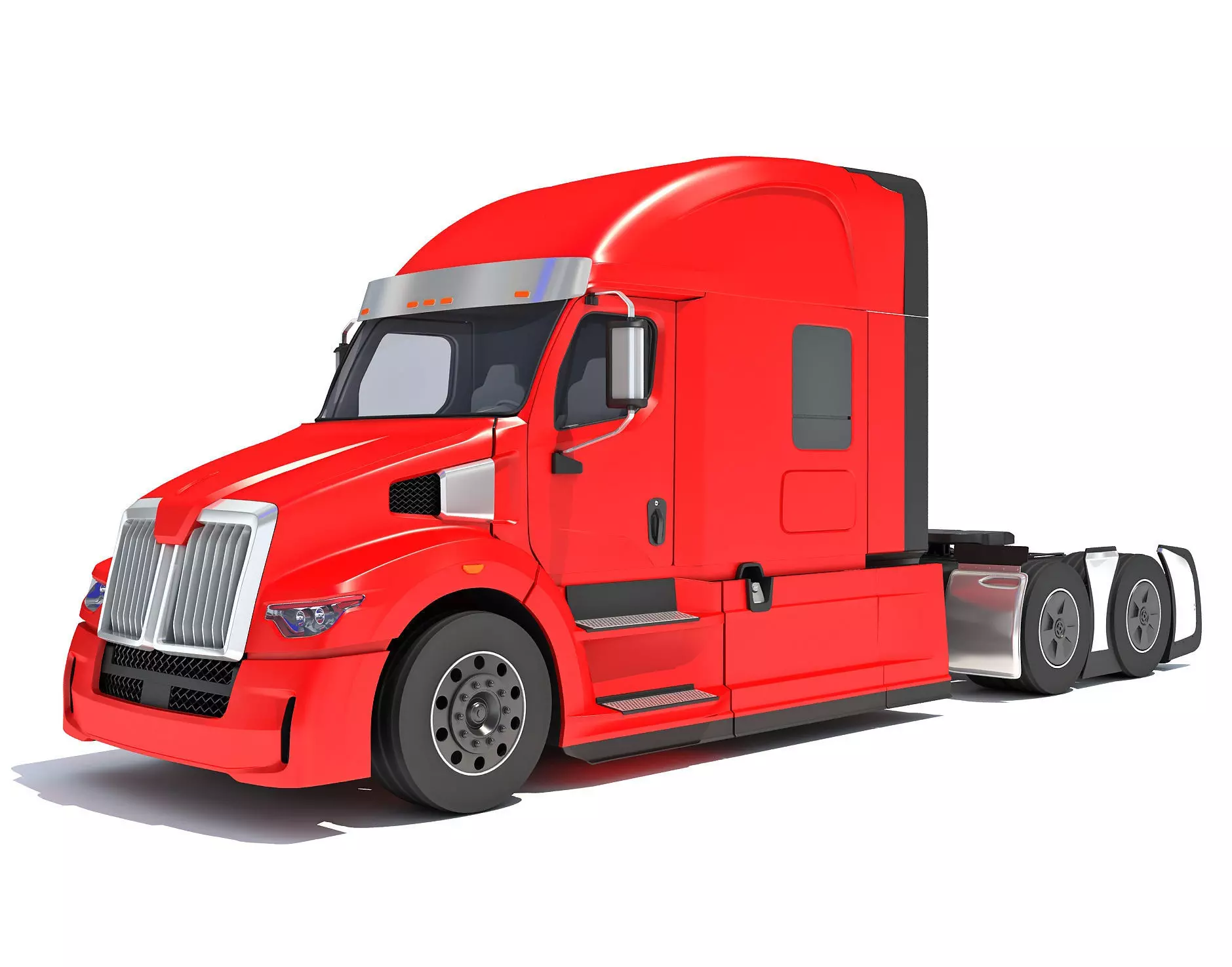 Generic Semi Truck 3D model_0