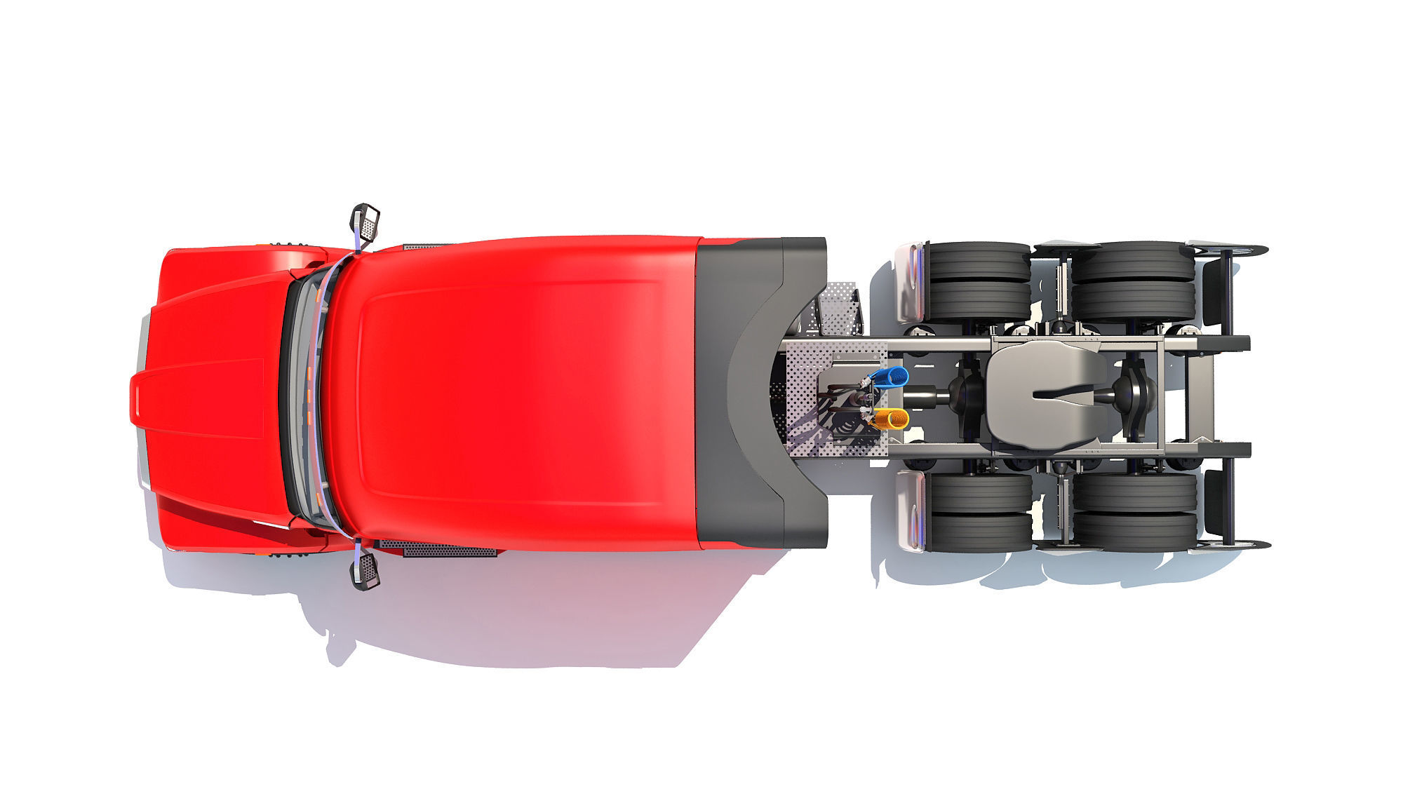 Generic Semi Truck 3D model_15