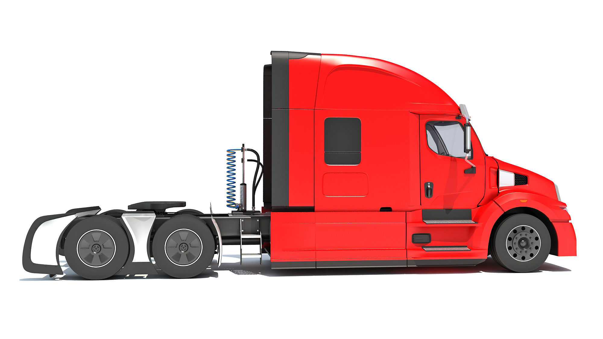 Generic Semi Truck 3D model_6