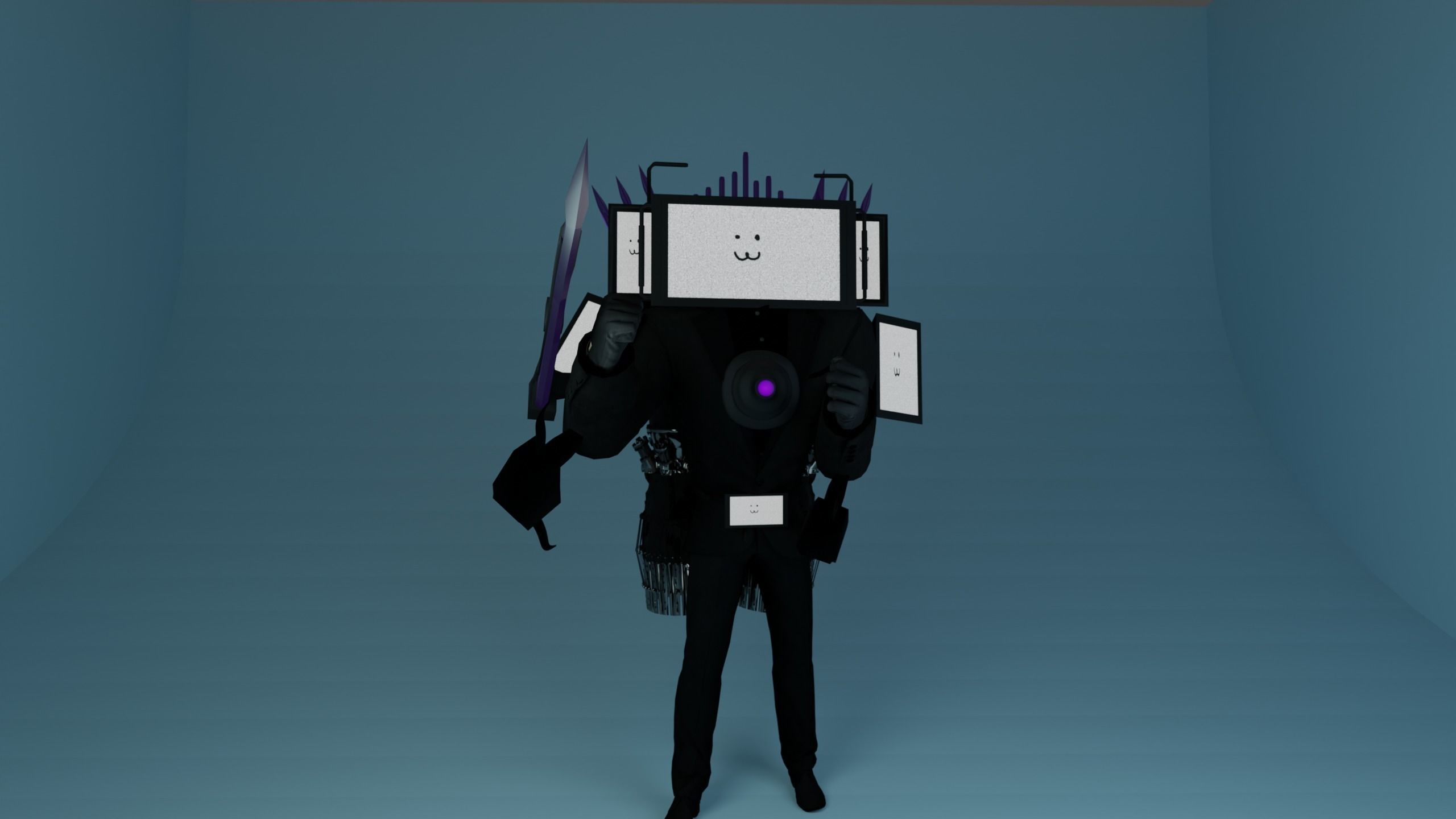  skibidi toilet Upgraded Tv Titan 3D model_4