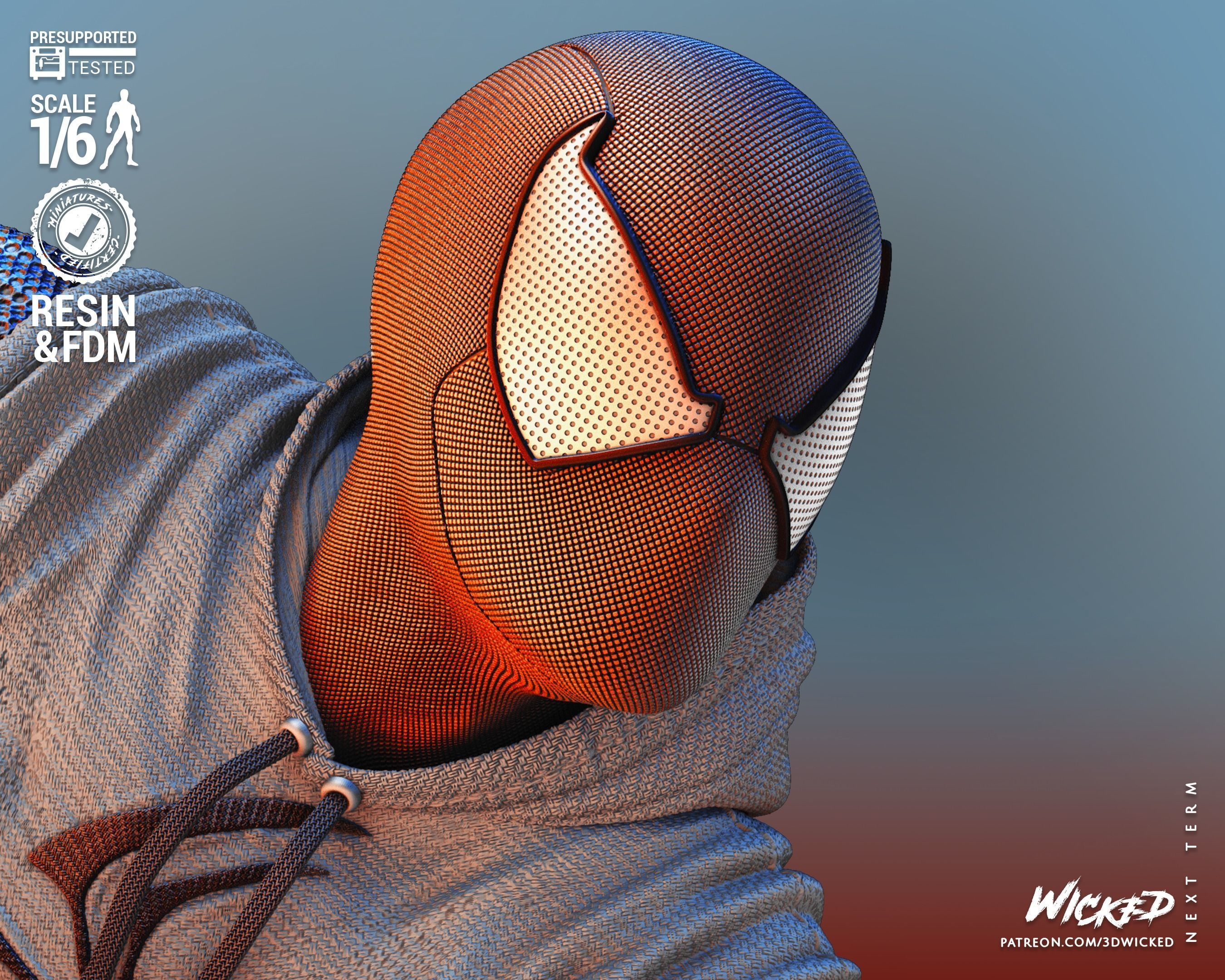 Wicked Marvel Scarlet Spider Sculpture Tested for 3D printing 3D print model_23