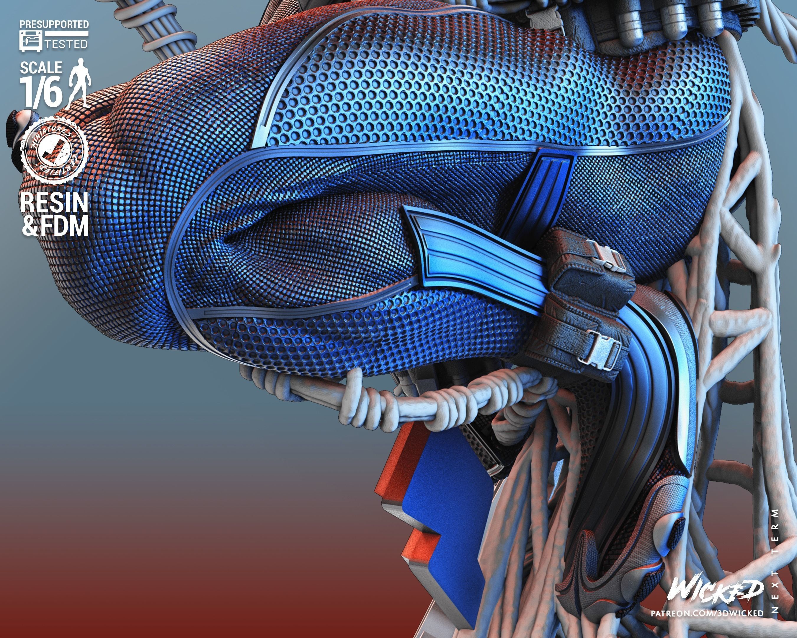 Wicked Marvel Scarlet Spider Sculpture Tested for 3D printing 3D print model_47