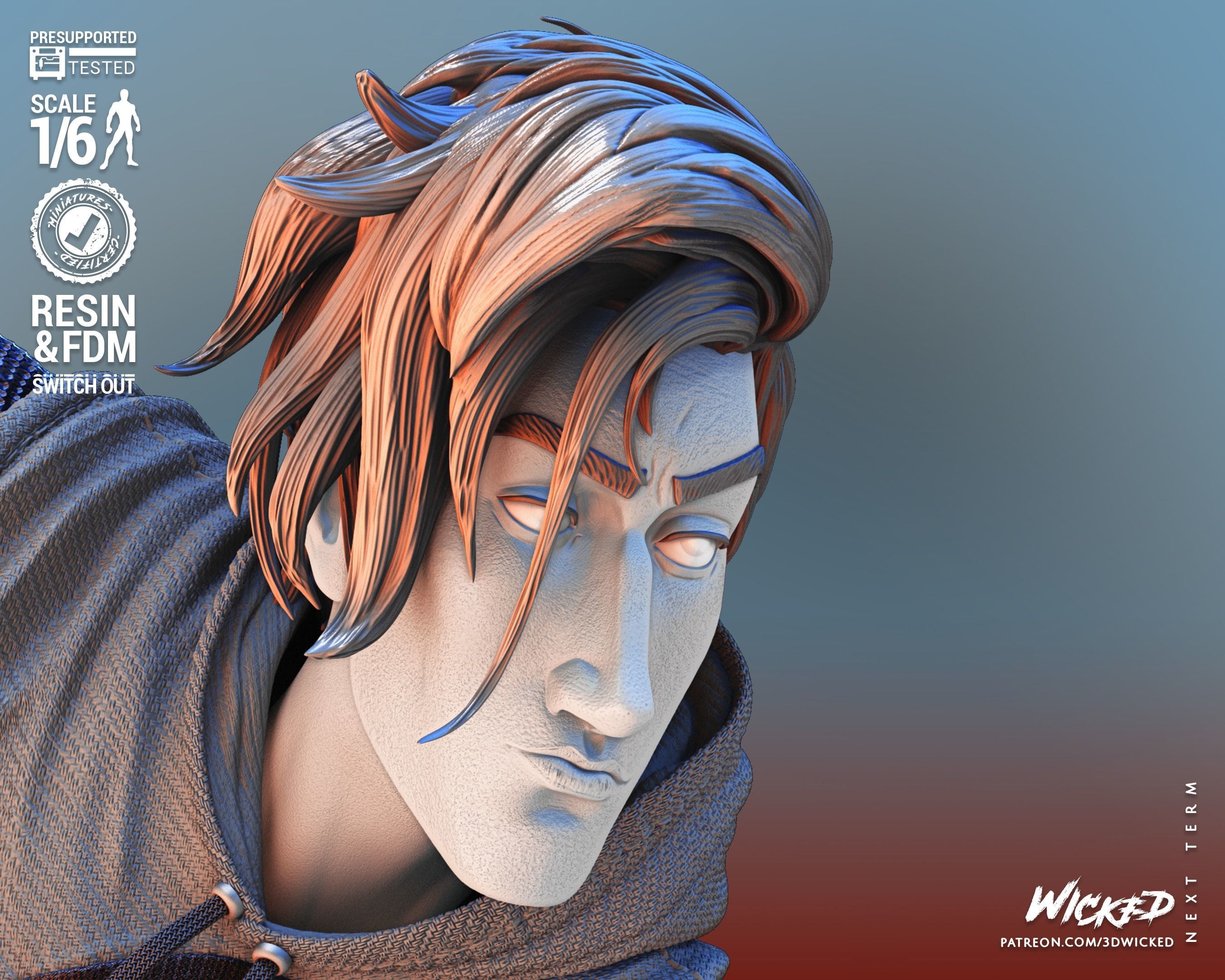 Wicked Marvel Scarlet Spider Sculpture Tested for 3D printing 3D print model_28