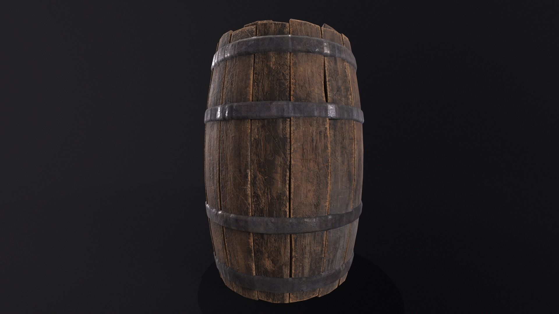 Barrels and Bucket Kit  Low-poly 3D model_7