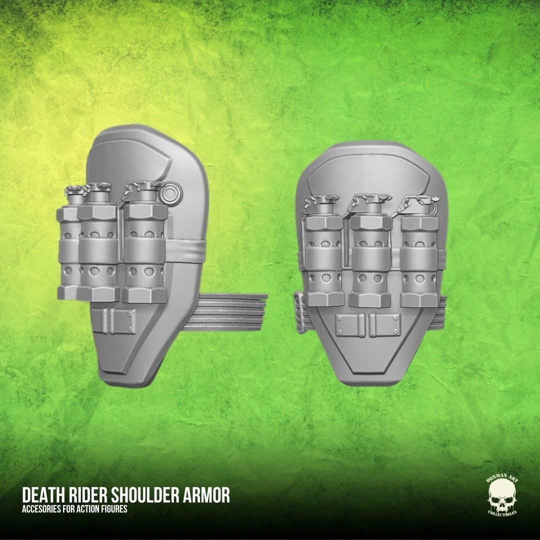Deathrider Shoulder Armor 3D printable files for Action Figures 3D print model_11