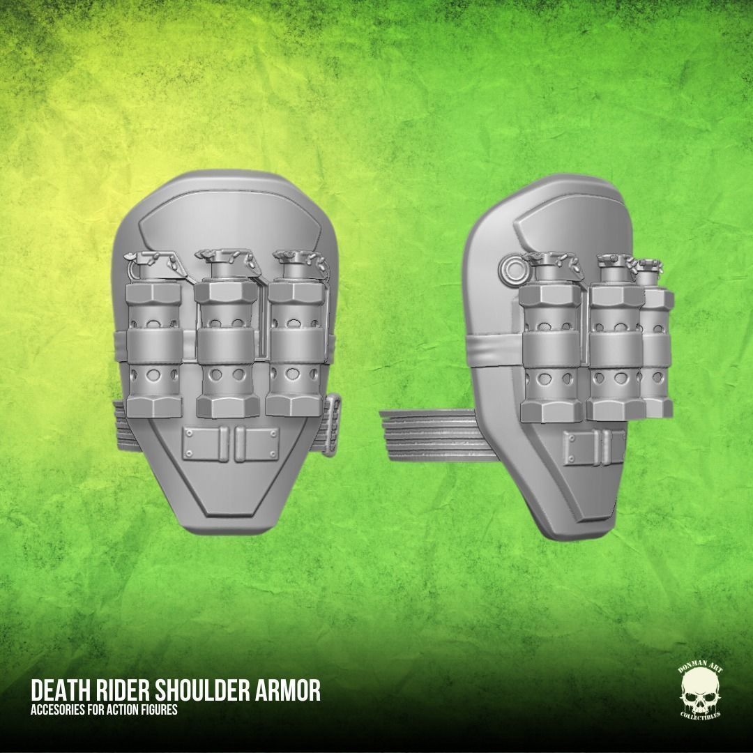 Deathrider Shoulder Armor 3D printable files for Action Figures 3D print model_19