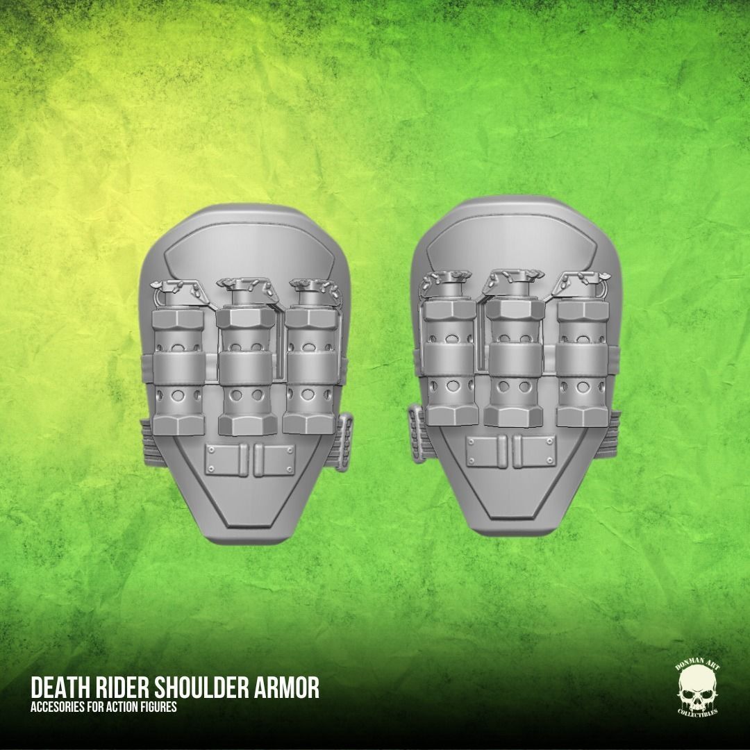 Deathrider Shoulder Armor 3D printable files for Action Figures 3D print model_13