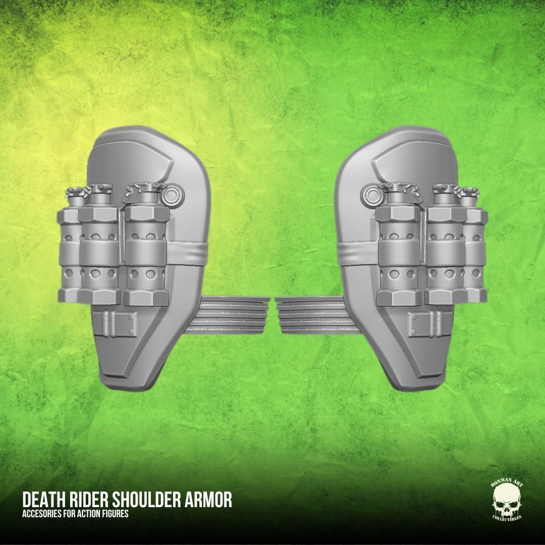 Deathrider Shoulder Armor 3D printable files for Action Figures 3D print model_18