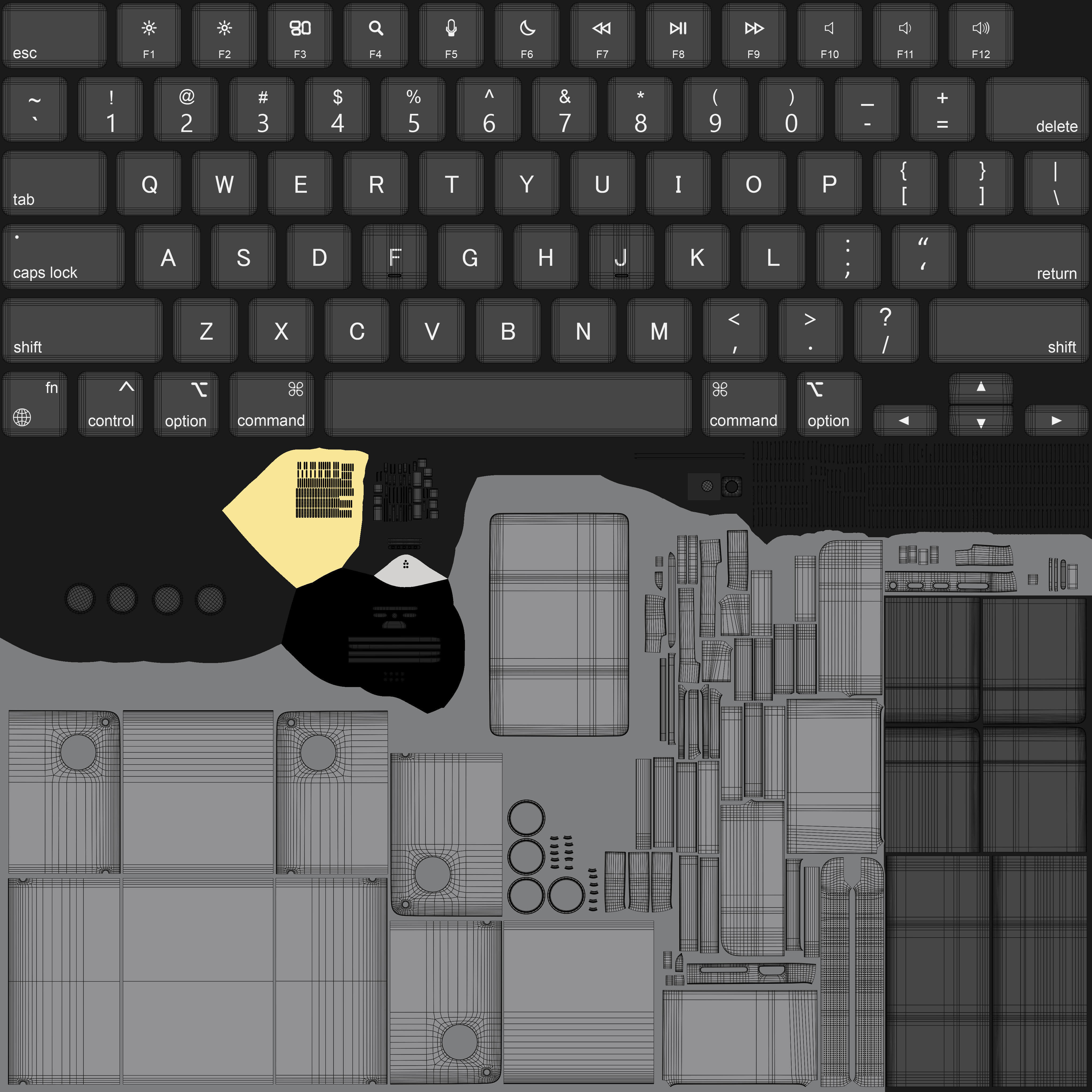 Apple MacBook Pro M3 14-inch Space Gray 3D model_11