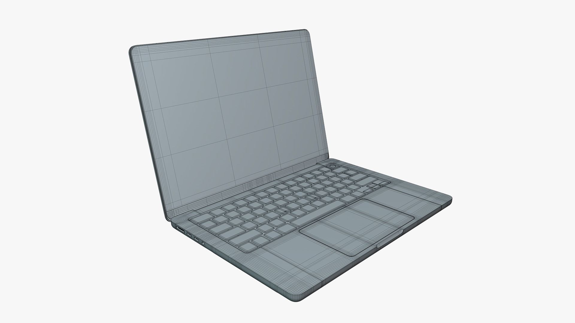 Apple MacBook Pro M3 14-inch Space Gray 3D model_13