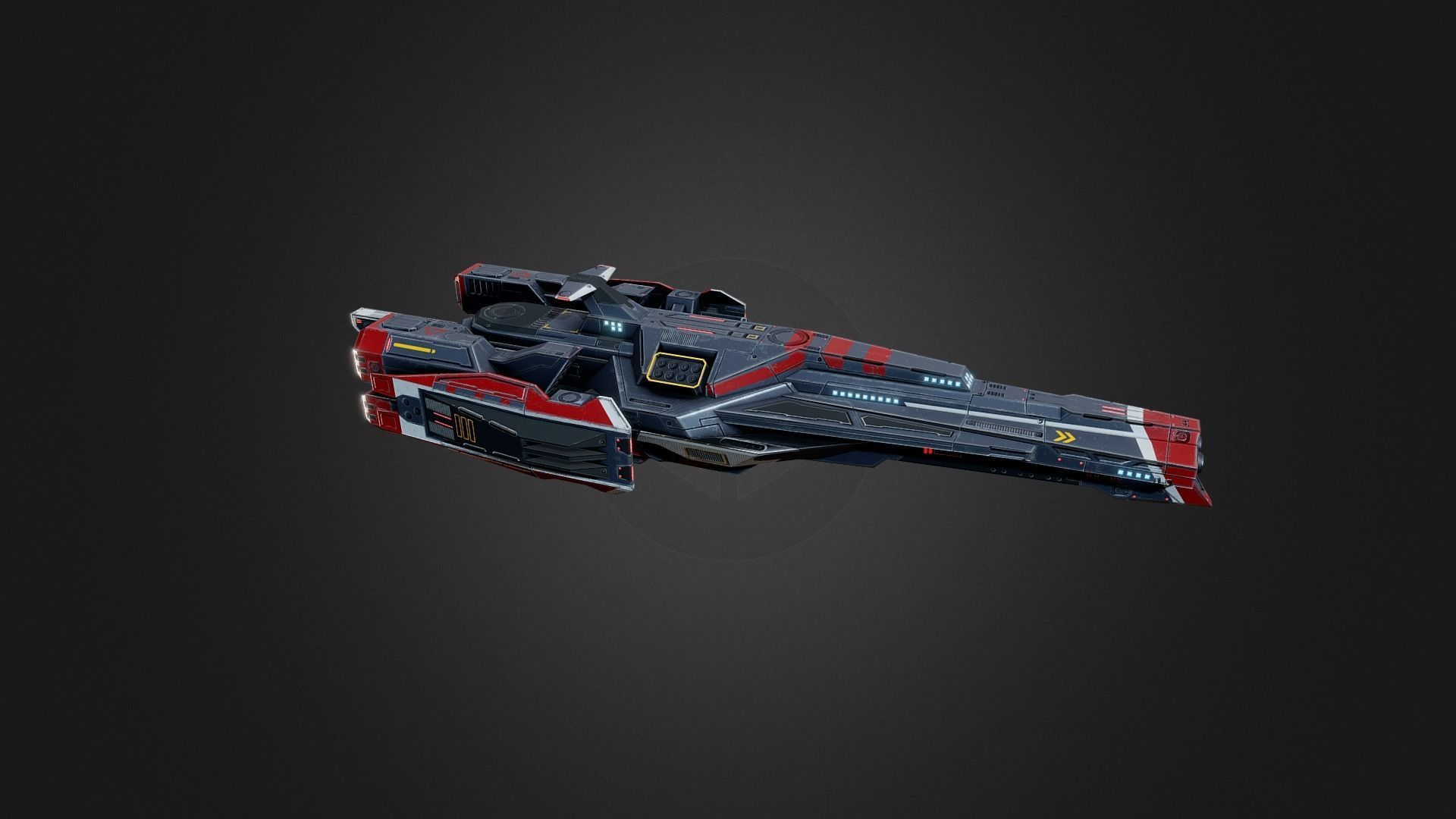 Battlecruiser 3D model_4