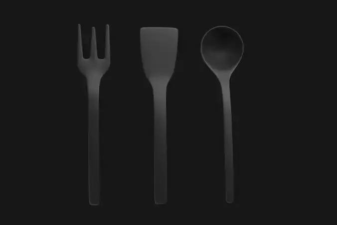 Kitchen fork ladle and spatula