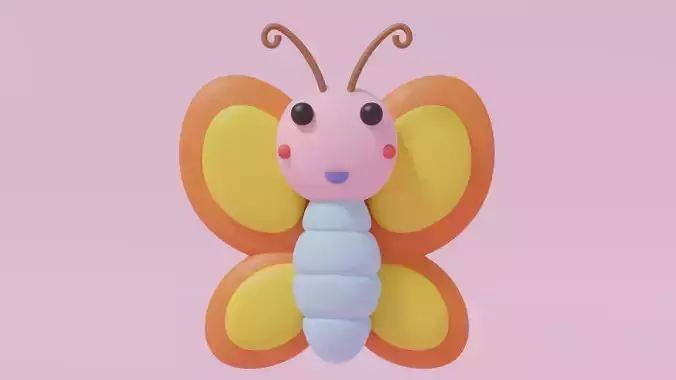 Cartoon Cute Butterfly 1