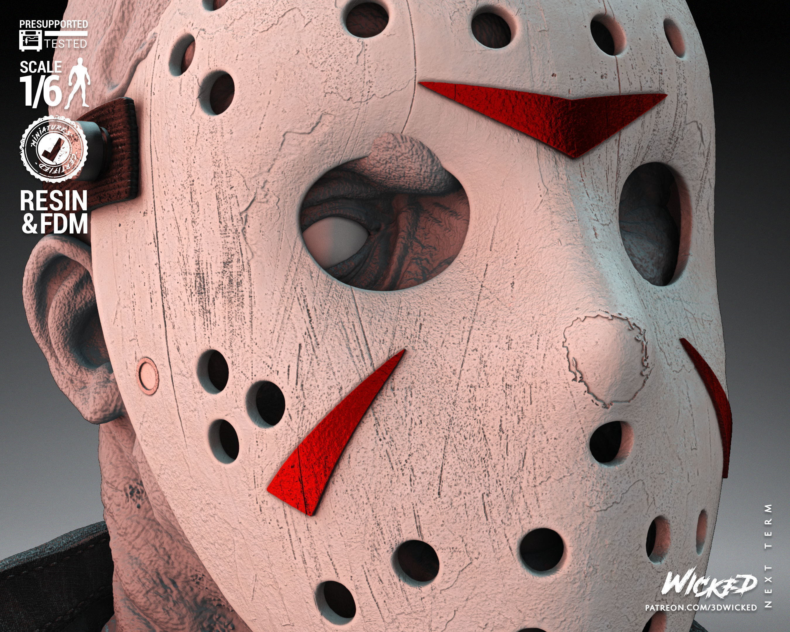 Wicked Horror Jason Sculpture Tested for 3D printing 3D print model_65