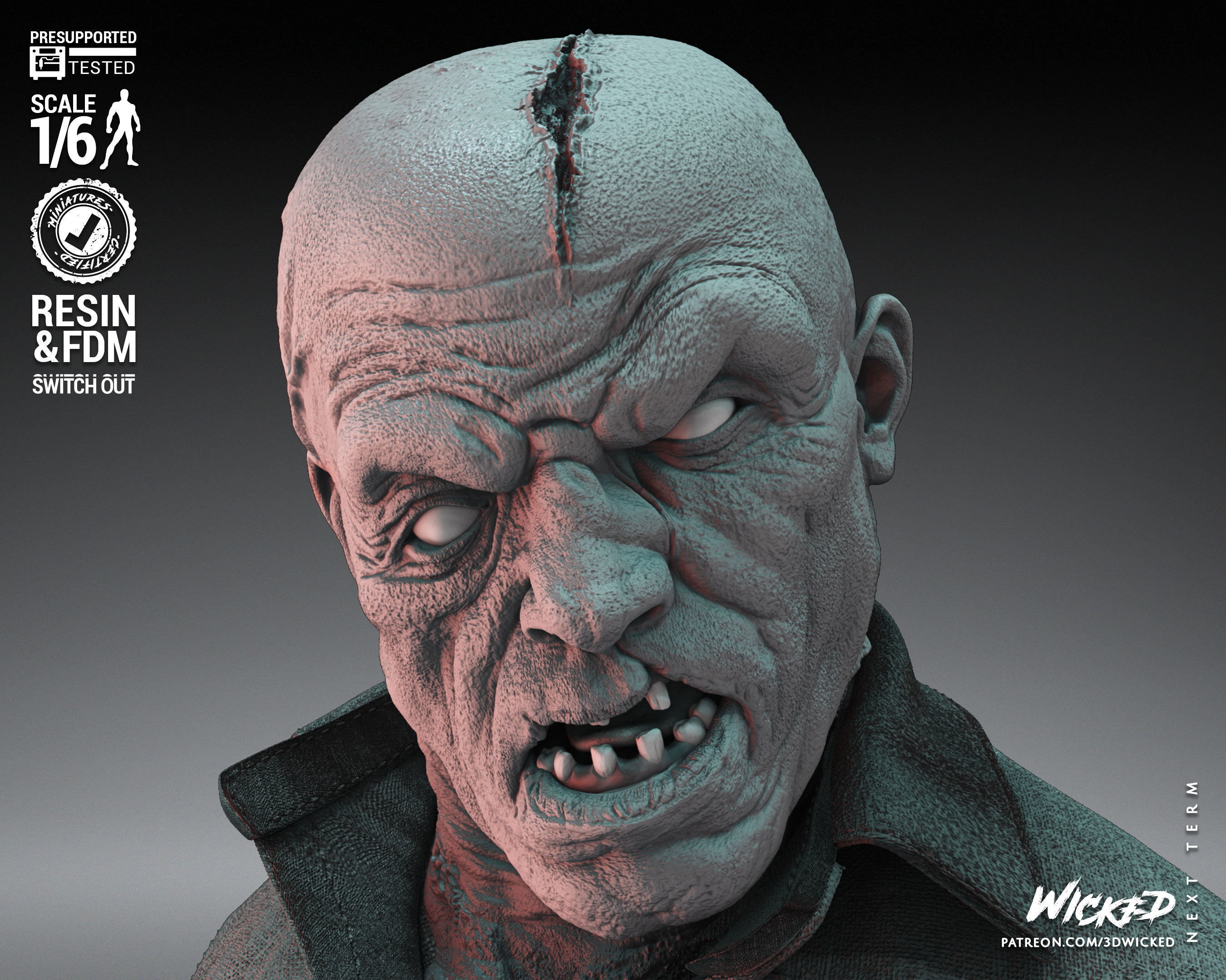 Wicked Horror Jason Sculpture Tested for 3D printing 3D print model_2