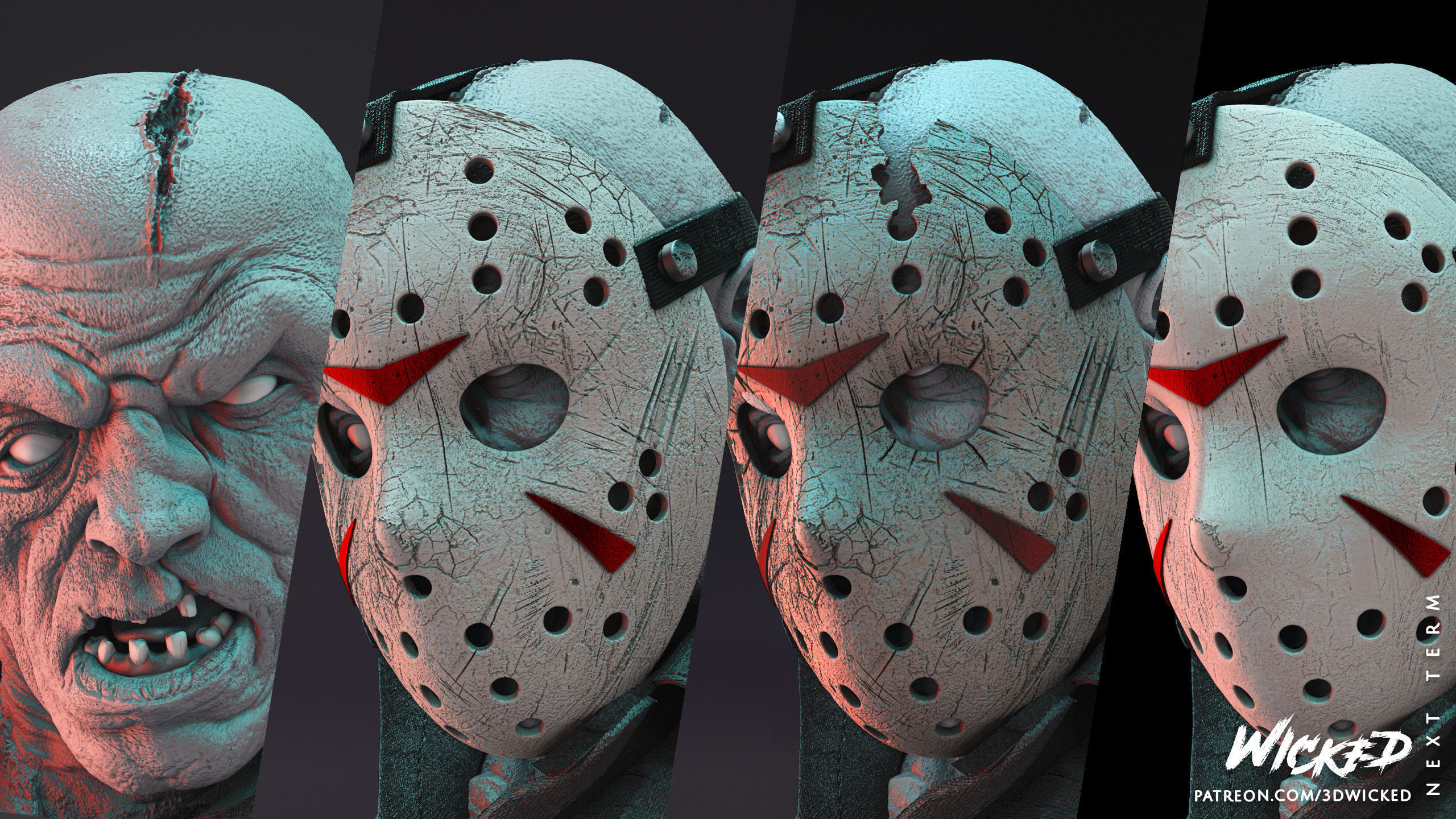 Wicked Horror Jason Sculpture Tested for 3D printing 3D print model_32