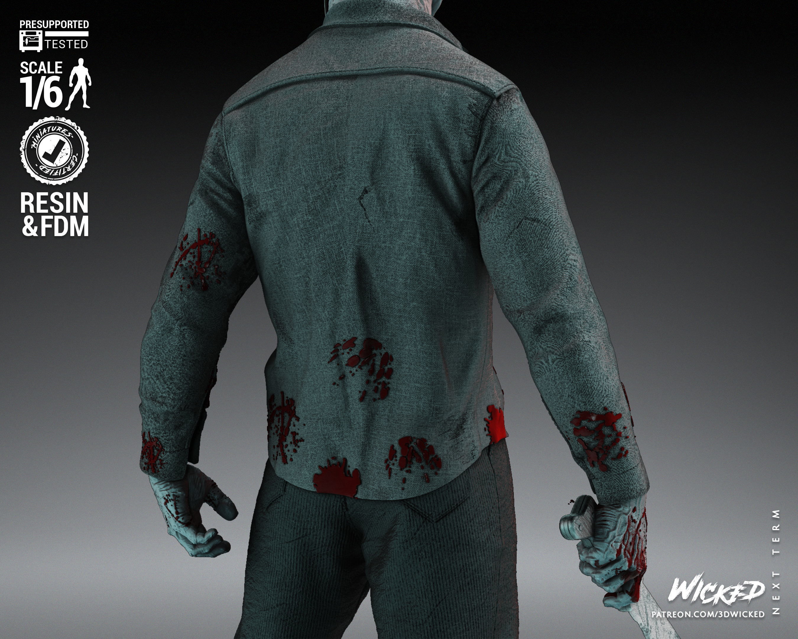 Wicked Horror Jason Sculpture Tested for 3D printing 3D print model_23