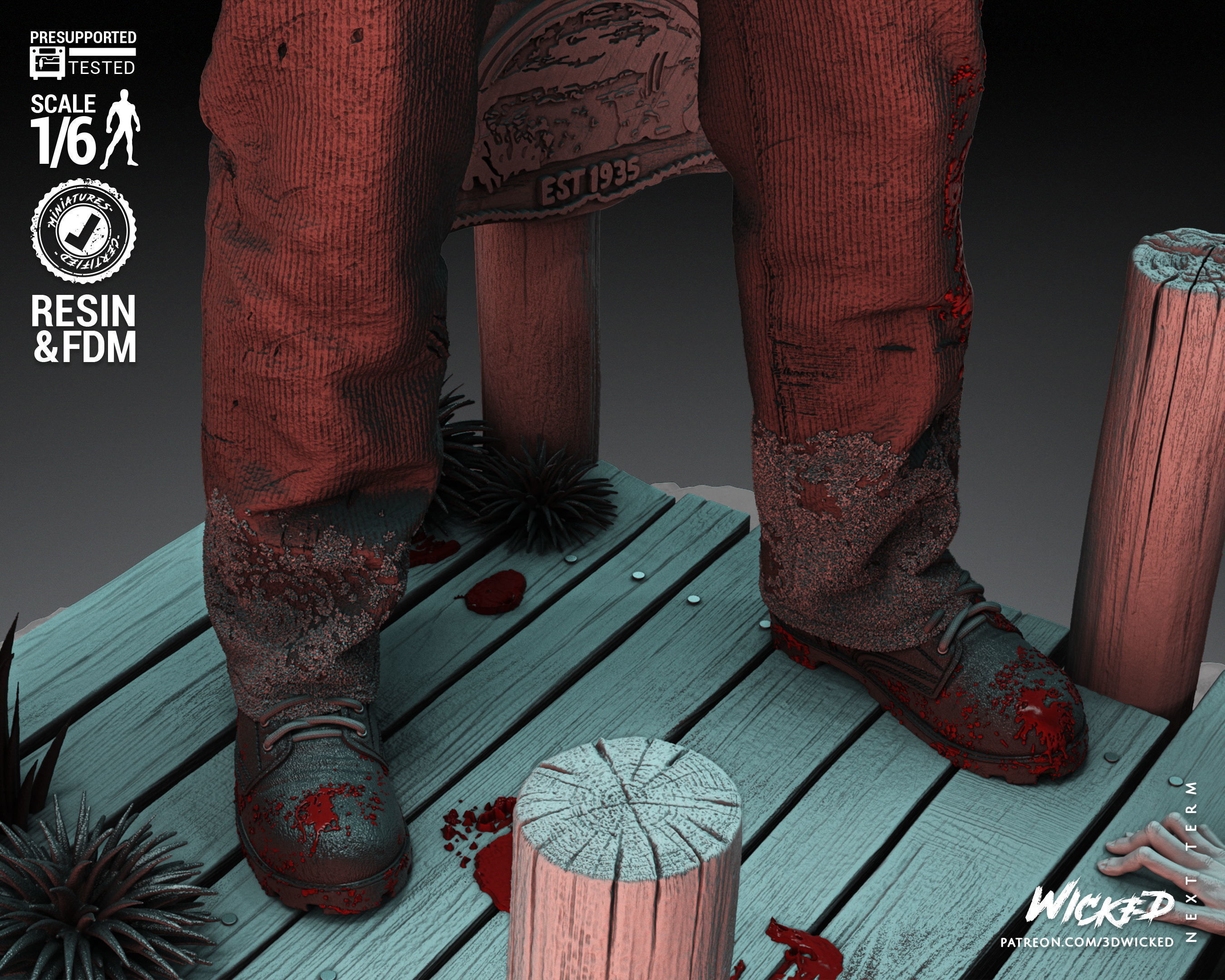 Wicked Horror Jason Sculpture Tested for 3D printing 3D print model_40