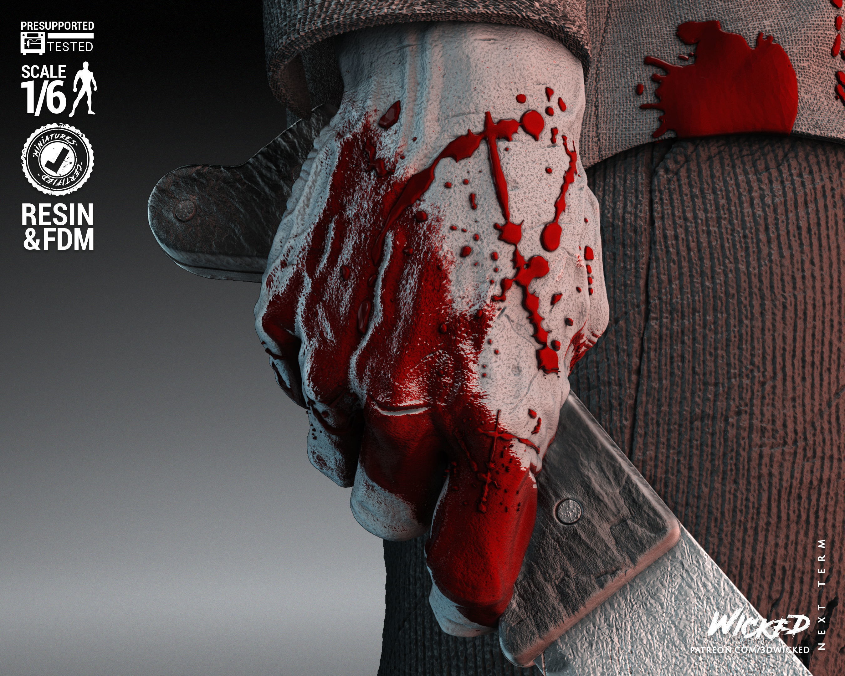 Wicked Horror Jason Sculpture Tested for 3D printing 3D print model_71