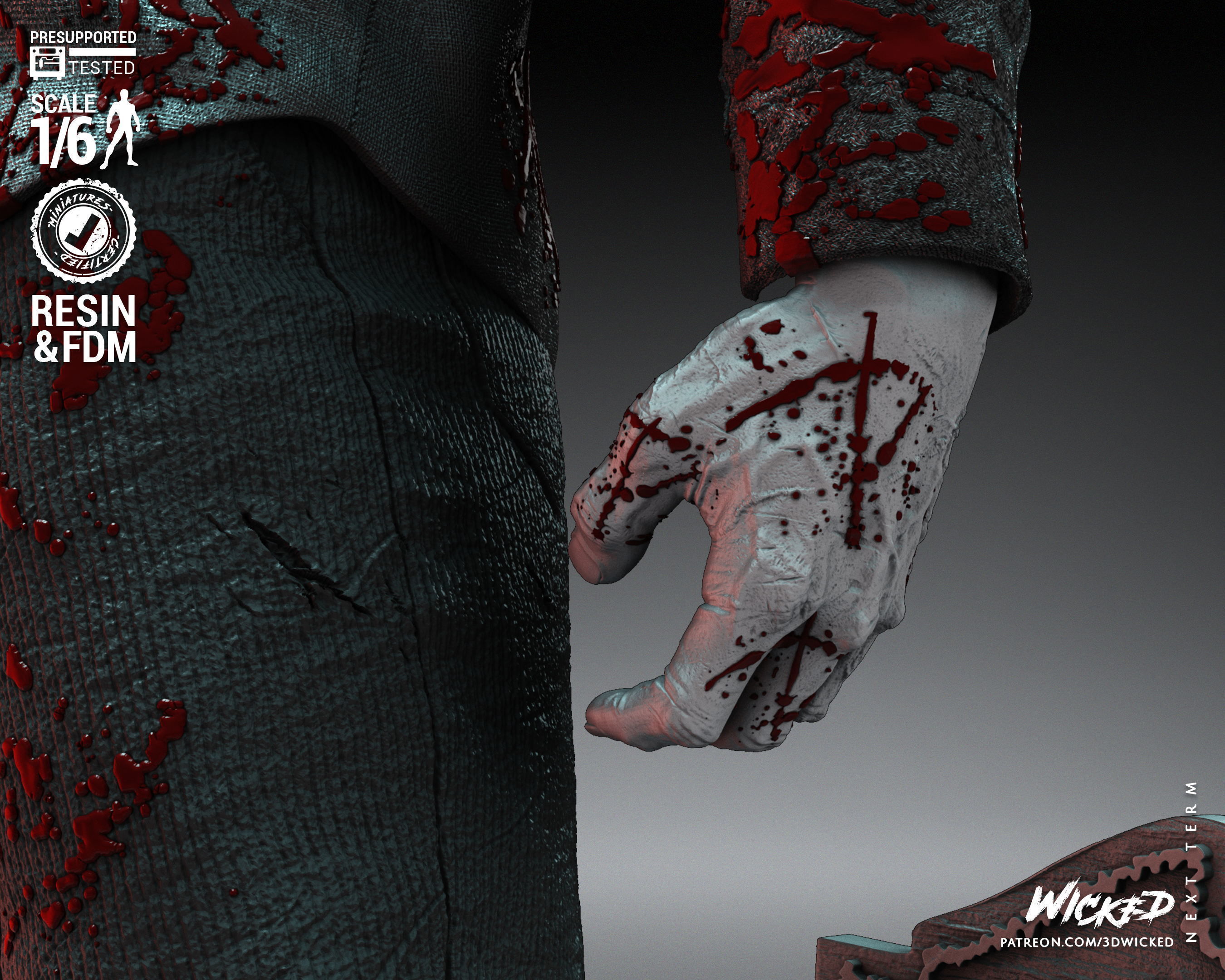 Wicked Horror Jason Sculpture Tested for 3D printing 3D print model_39