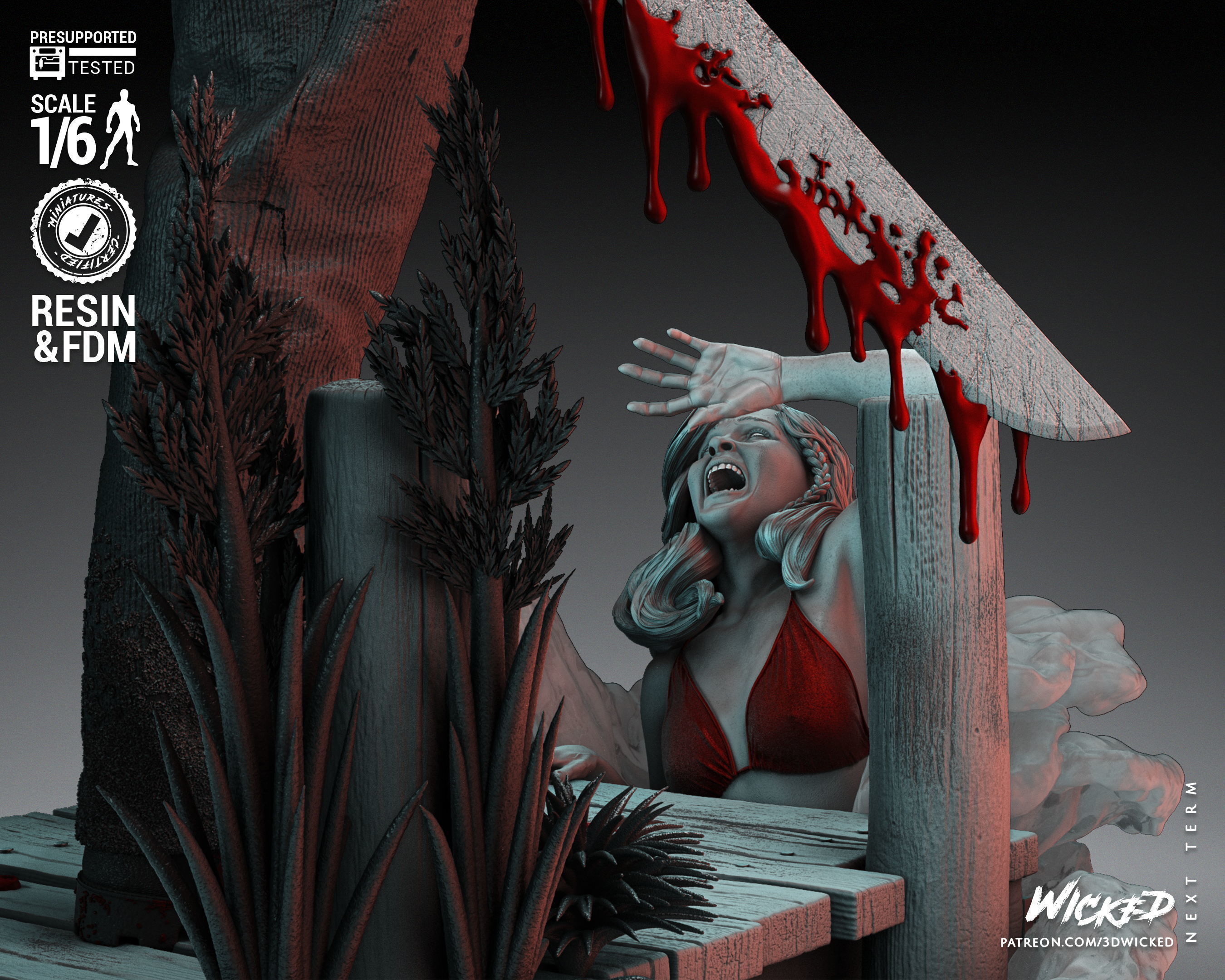 Wicked Horror Jason Sculpture Tested for 3D printing 3D print model_28