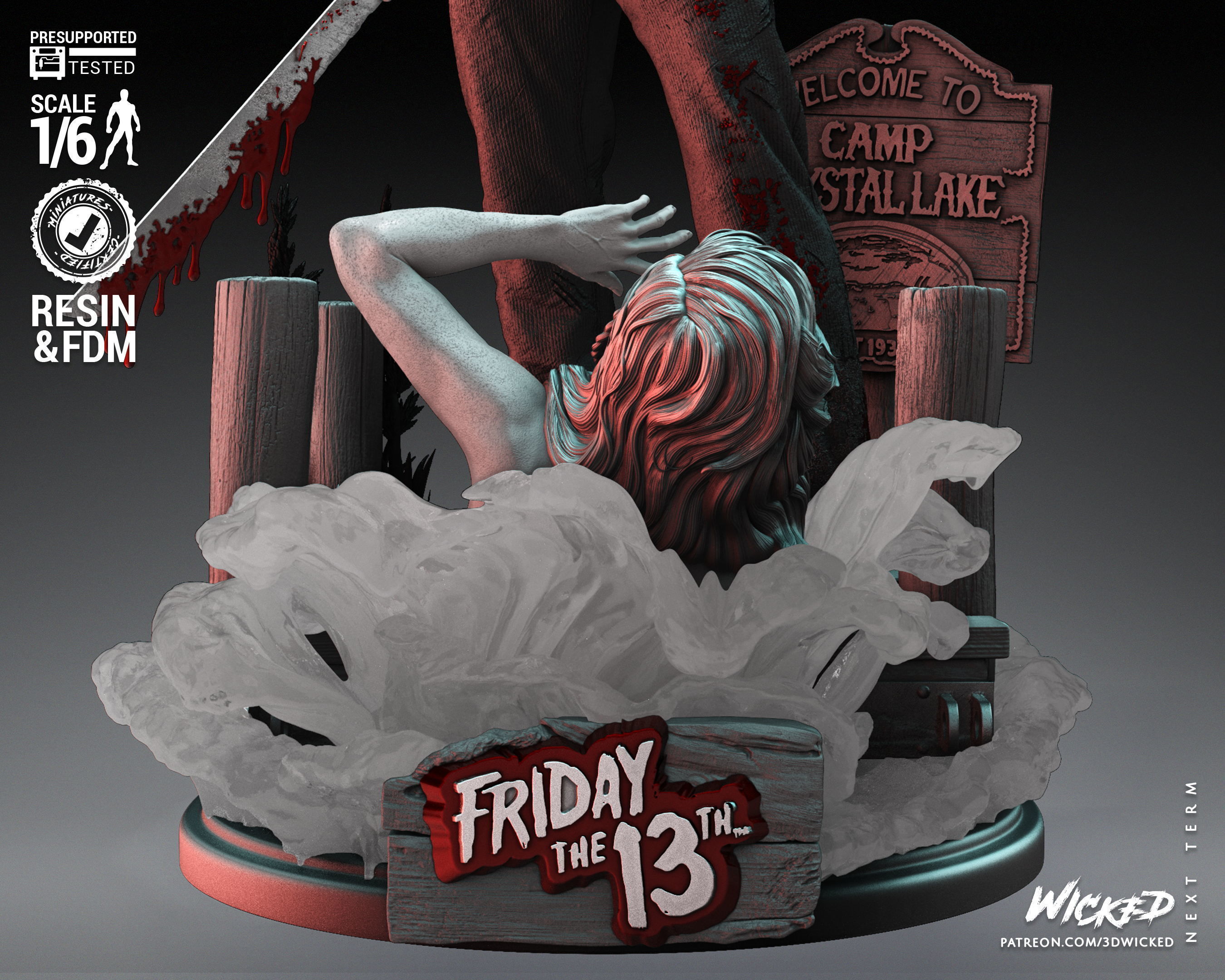 Wicked Horror Jason Sculpture Tested for 3D printing 3D print model_21