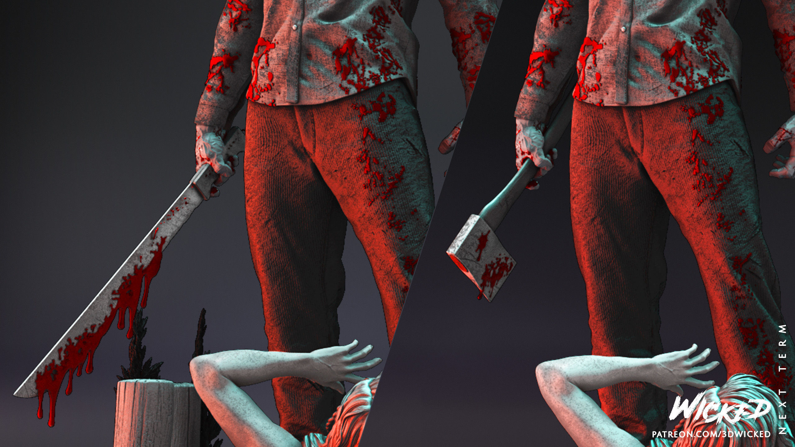 Wicked Horror Jason Sculpture Tested for 3D printing 3D print model_73