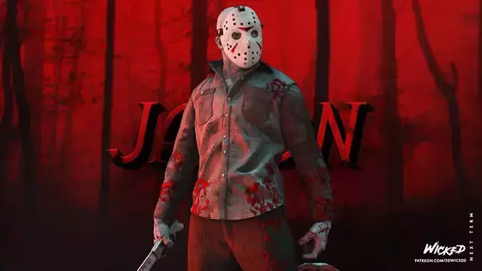 Wicked Horror Jason Sculpture Tested for 3D printing 3D print model