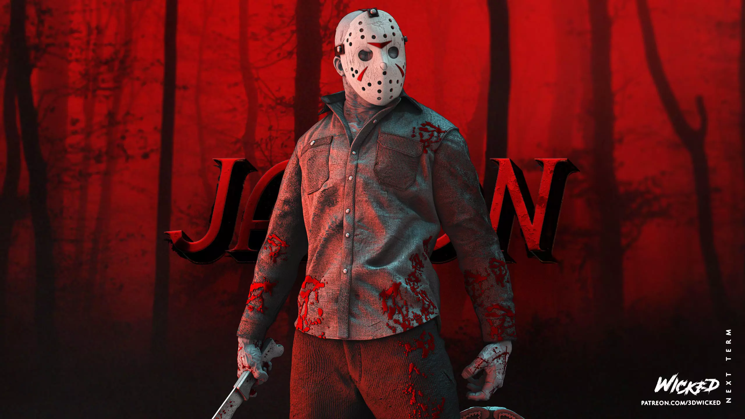 Wicked Horror Jason Sculpture Tested for 3D printing 3D print model_0