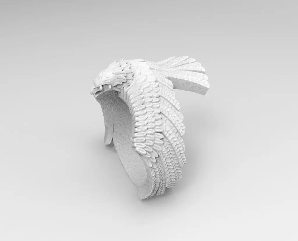 anillo aguila 3D print model