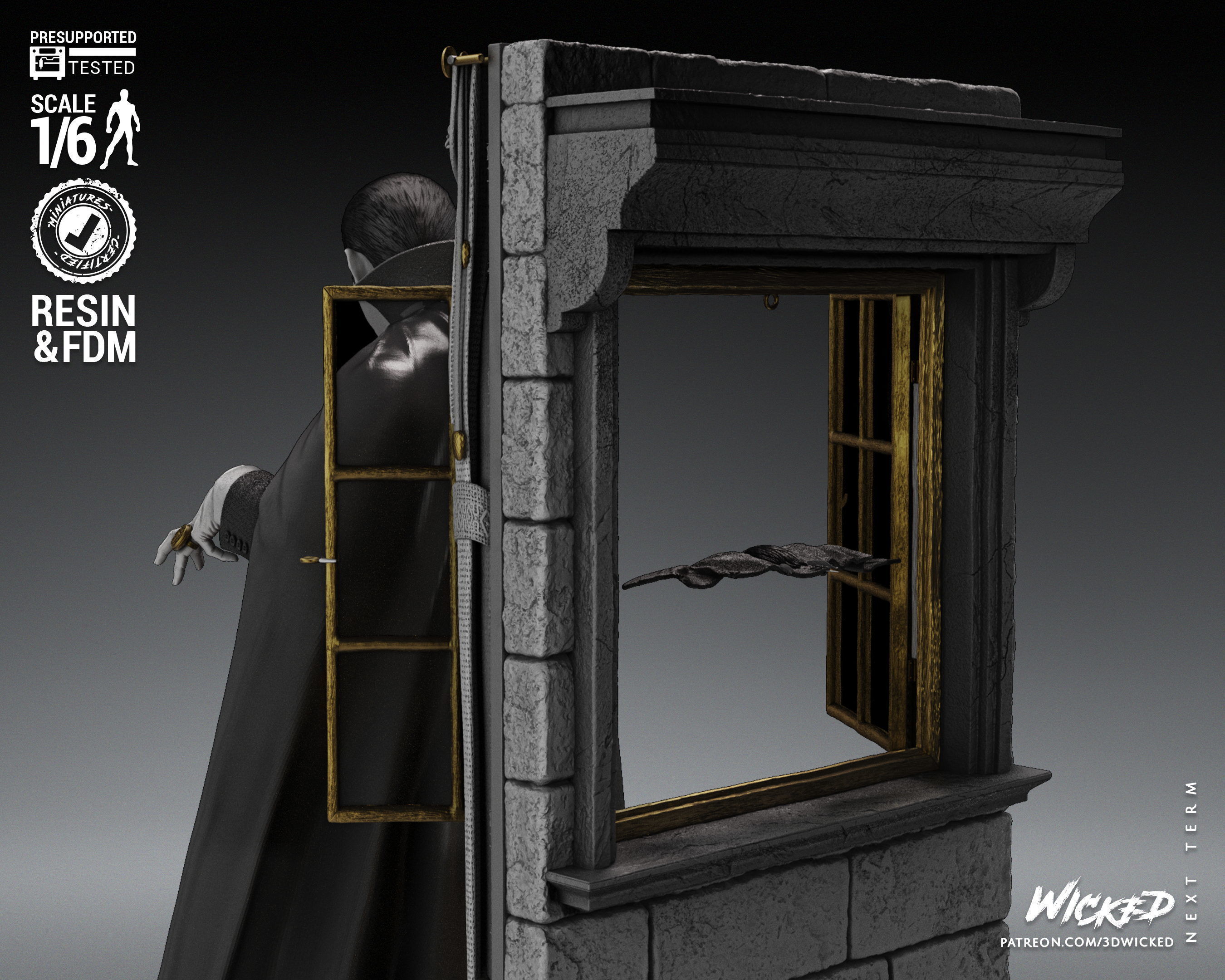 Wicked Horror Dracula Sculpture Tested for 3D printing 3D print model_23