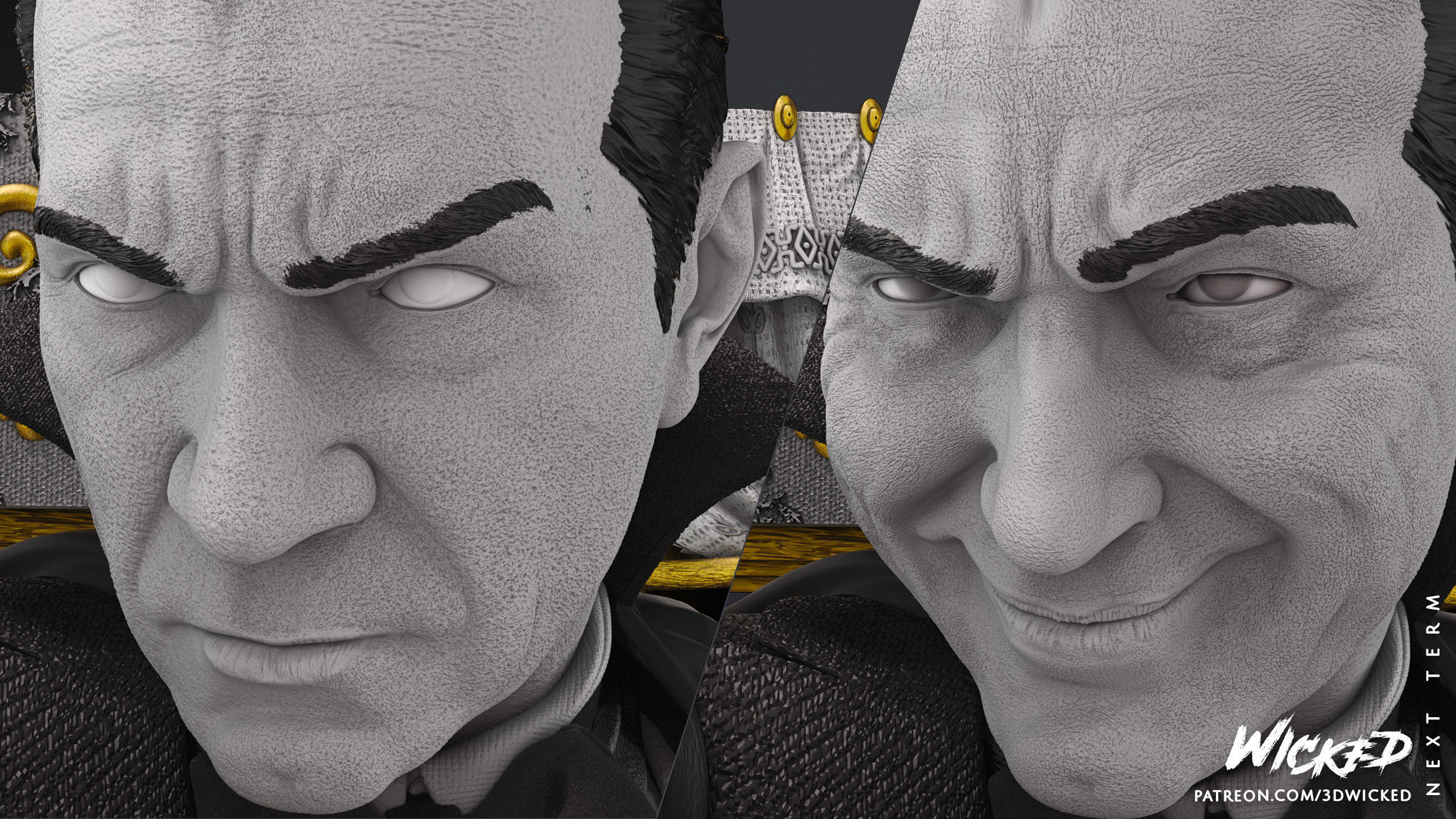 Wicked Horror Dracula Sculpture Tested for 3D printing 3D print model_53